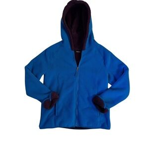 George Y2K Vibe Blue and Purple Fleece Hoodie